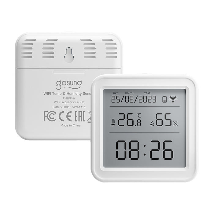 Сензор за температура и влажност Gosund ST17 LCD, ZigBee Tuya