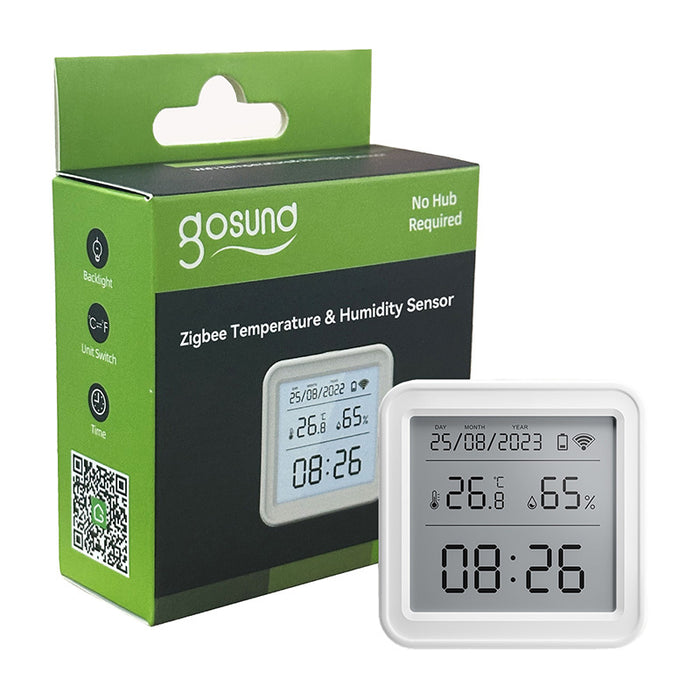 Сензор за температура и влажност Gosund ST17 LCD, ZigBee Tuya