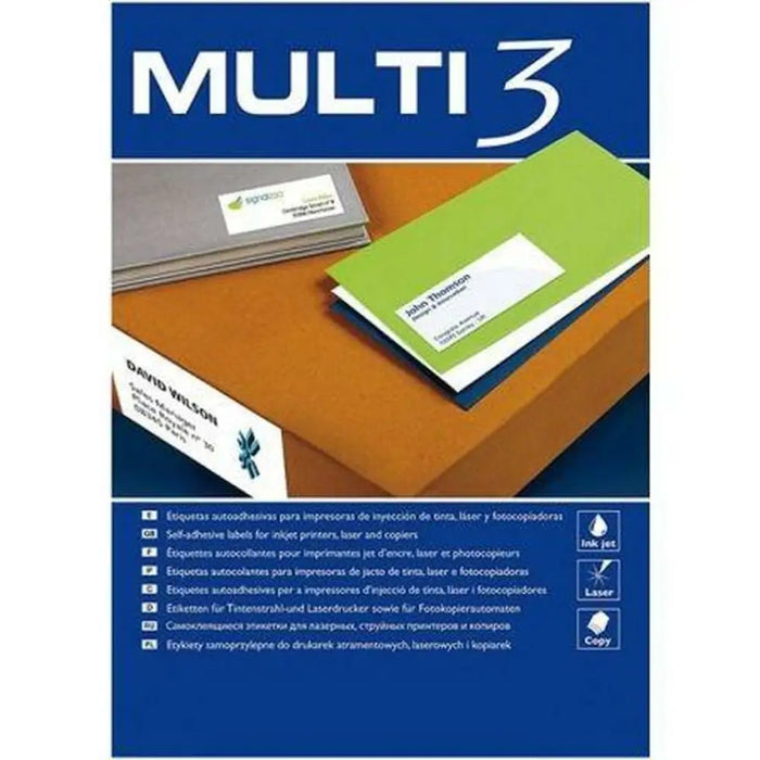 Етикети за принтер MULTI 3 Бял прав 100 Листи 52,5 x 29,7 mm