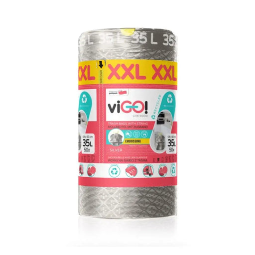 50БР. ECO ТОРБИ ЗА СМЕТ LD SILVER 35L PREMIUM XXL VIGO