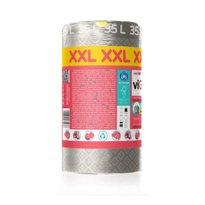 50БР. ECO ТОРБИ ЗА СМЕТ LD SILVER 35L PREMIUM XXL VIGO