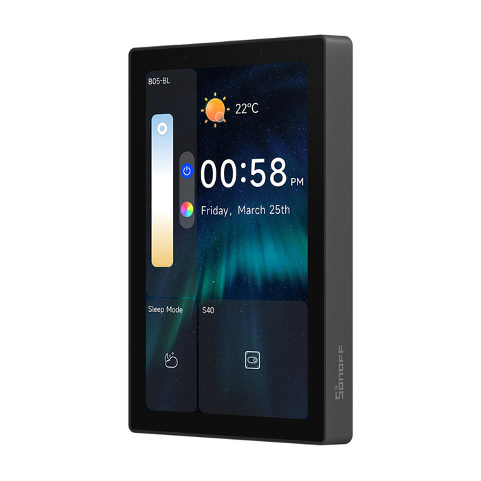 Смарт контролен панел за дома SONOFF NSPanel Pro 120, Wi-Fi / Bluetooth / ZigBee, черен