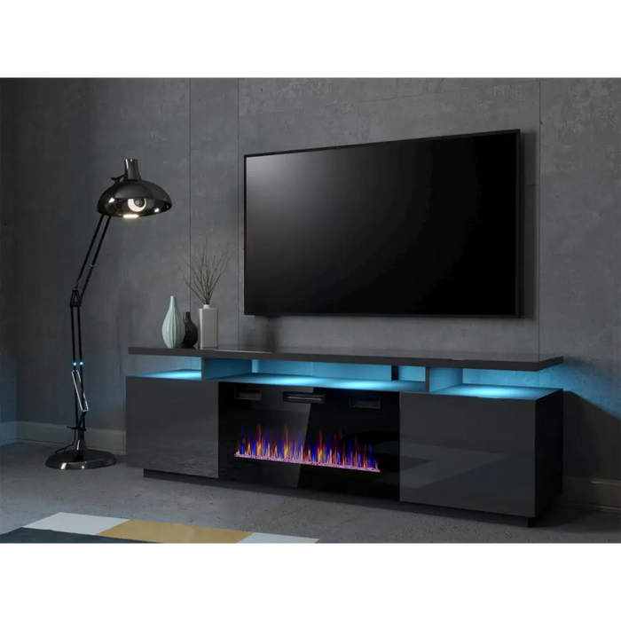 RTV EVA шкаф с електрическа камина 180x40x52 см