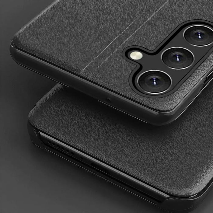 Калъф View от еко кожа за Samsung Galaxy S25 с флип стойка