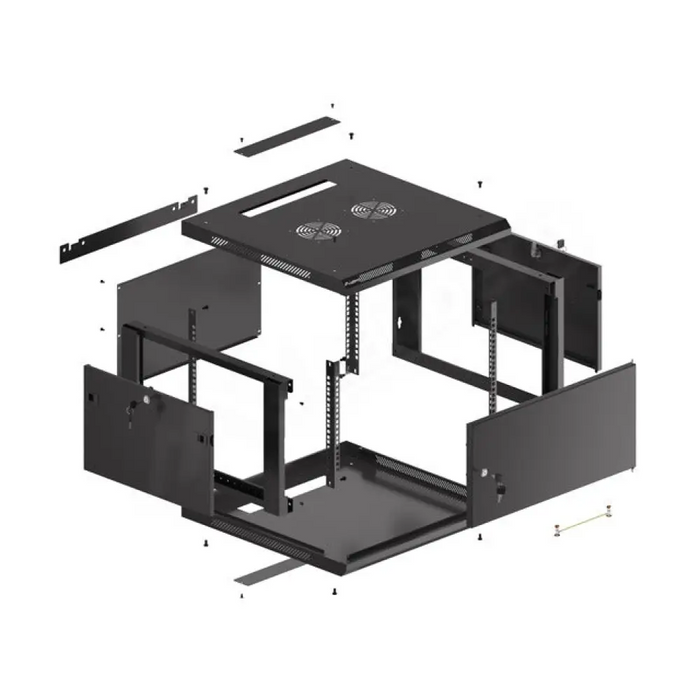 Шкаф Lanberg стелаж 19’’ за монтаж на стена 6U/600x600