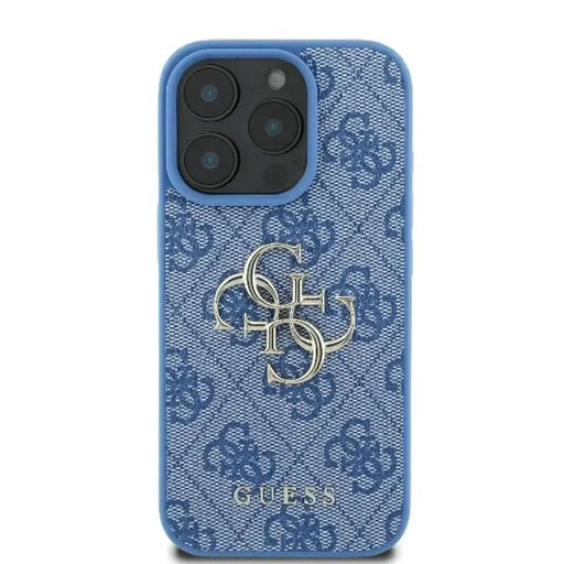 Калъф Guess 4G с голямо лого за iPhone 16 Pro Max - син