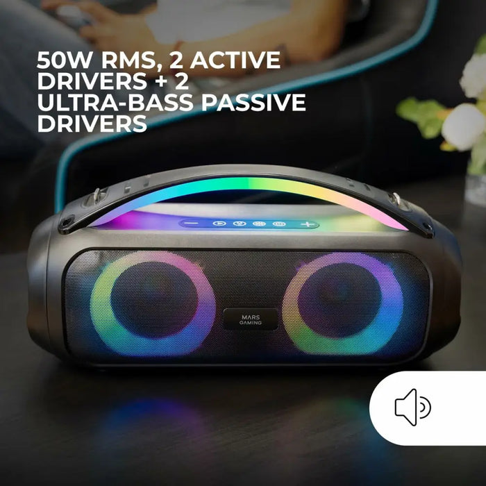 Преносими блутут колони Mars Gaming MSPULSE Черен 4 W 50 W