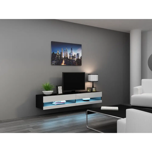 Поставка за телевизор Cama VIGO NEW 30/180/40 черен/бял