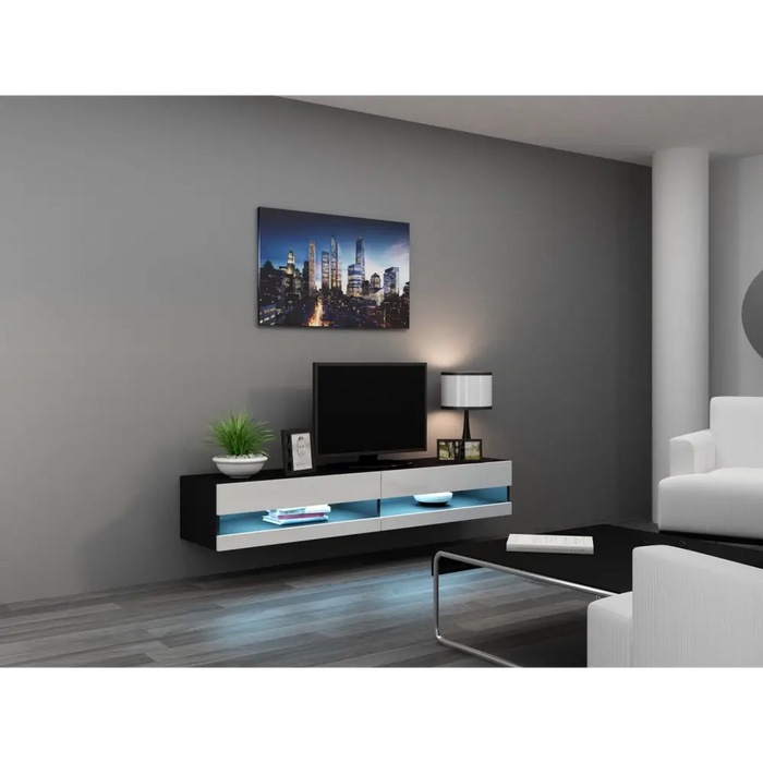 Поставка за телевизор Cama VIGO NEW 30/180/40 черен/бял