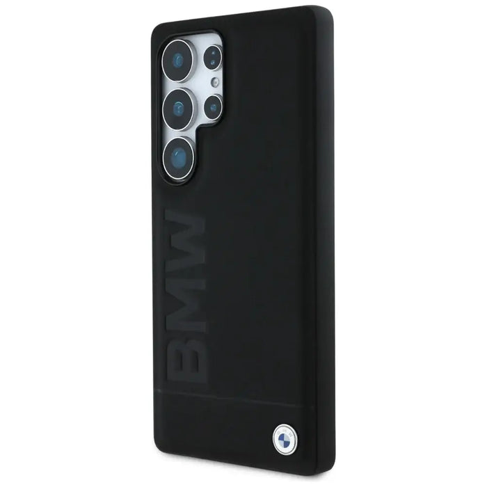 Кожен калъф BMW с голям надпис за Samsung Galaxy S25 Ultra