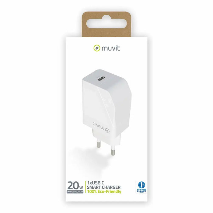 Зарядно за стена Muvit MCACC0012 20 W Бял Черен