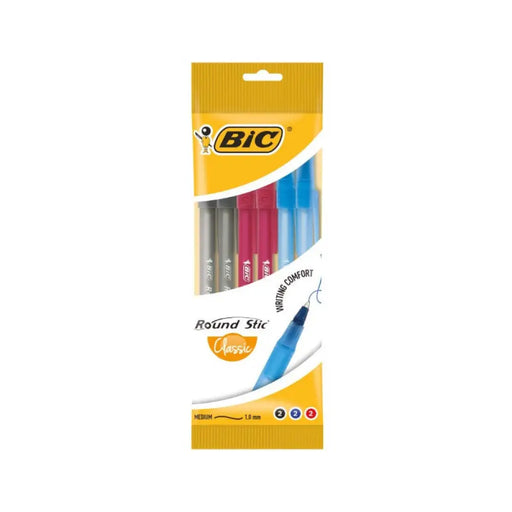 КОМПЛЕКТ РАУНДСТИК 6БР. /син 2 червен 2 черен 2/ BIC