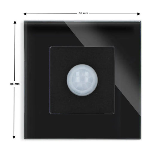 СЕНЗОР ЗА ДВИЖЕНИЕ С РАМКА СТЪКЛО ЧЕРЕН LUXON