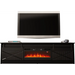 RTV GRANERO + шкаф за камина 200x56.7x35 черен/черен гланц