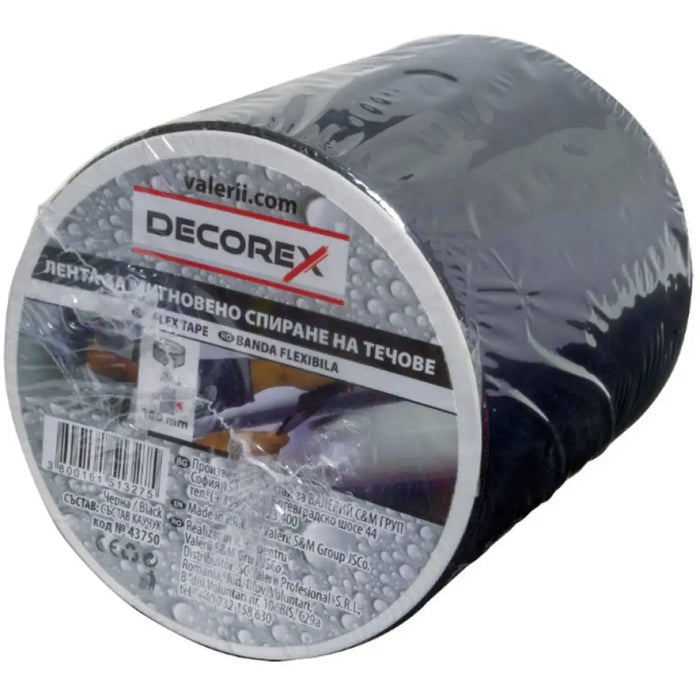 ЛЕНТА ЗА СПИРАНЕ НА ТЕЧОВЕ ЧЕРНА 100 MM X 2 M DECOREX