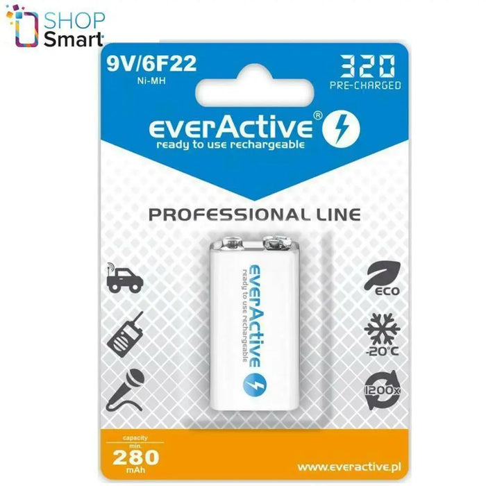 Акумулаторна Батерия R22 9V NiMH 280mAh/320 precharged 1бр.