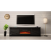 RTV GRANERO + шкаф за камина 200x56.7x35 черен/черен гланц