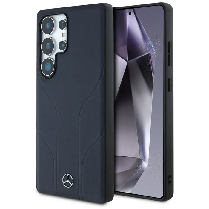 Кожен калъф MagSafe с релефни линии Mercedes за Samsung