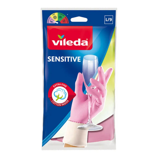 РЪКАВИЦИ LATEX SENSITIVE COMFORT L VILEDA