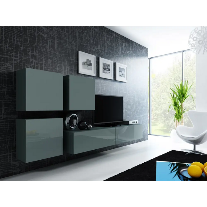 Стойка за телевизор Cama VIGO ’180’ 30/180/40 сиво/сив гланц