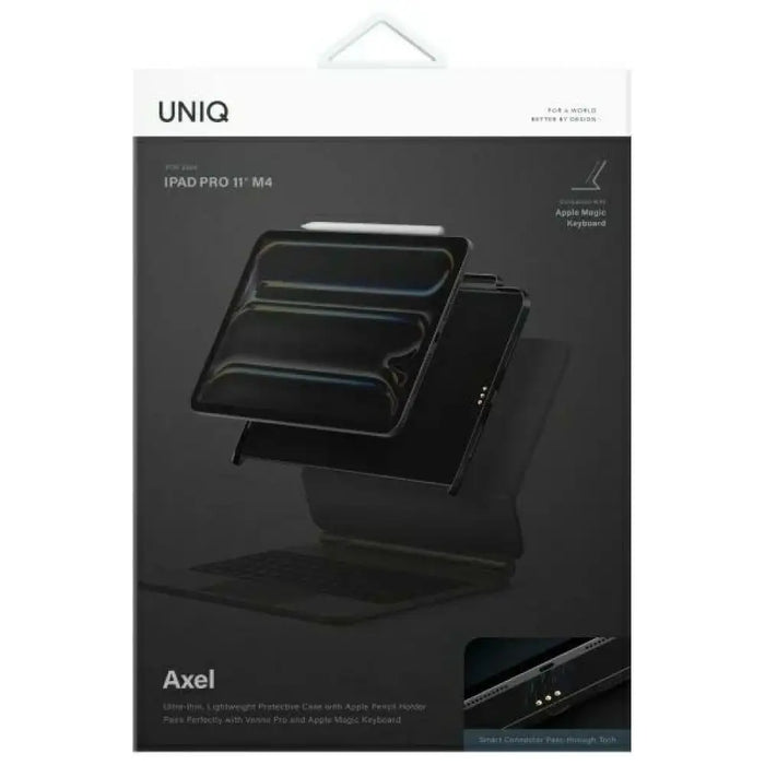 Калъф Uniq Axel iPad Pro 11’’ M4 черен/черен абанос