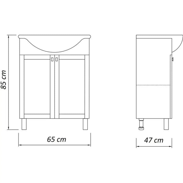 ШКАФ ЗА БАНЯ С УМИВАЛНИК VICARD Дъблин