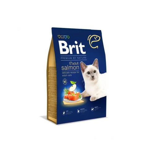 Суха храна за котки BRIT PREMIUM BY NATURE ADULT Сьомга 1,5