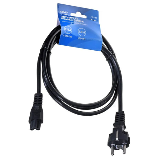 Savio CL-81 захранващ кабел Черен 1,8 м Щепсел тип E IEC C5