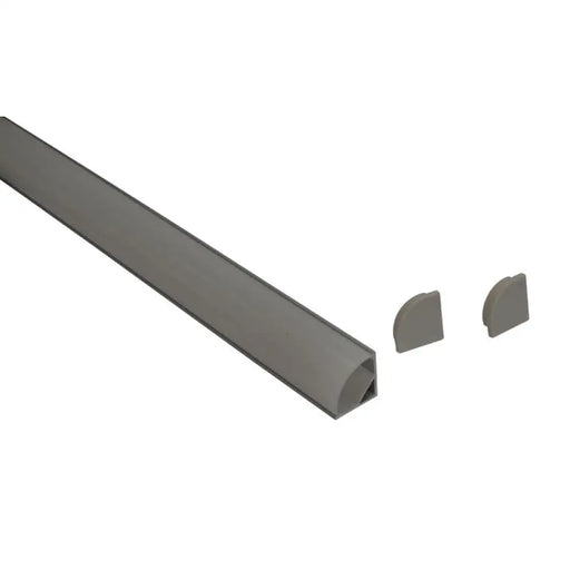 АЛУМИНИЕВ ПРОФИЛ ЗА LED ЛЕНТА ЪГЛОВ ОБЪЛ КАПАК MAT 2M D-IL