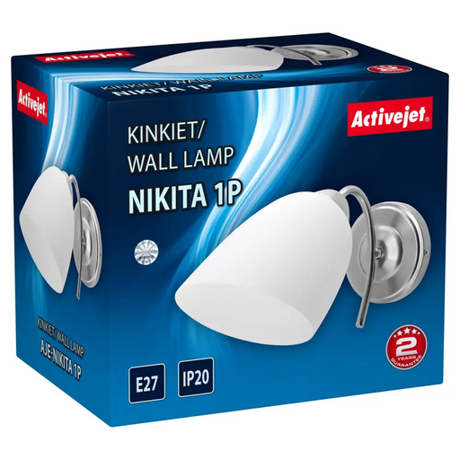 Класически единичен аплик Activejet NIKITA никел E27