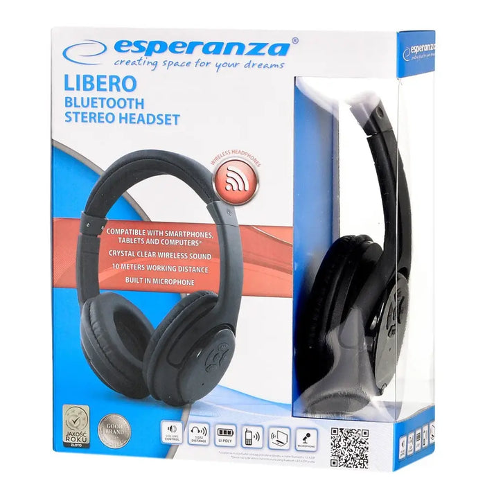 Слушалки Esperanza Libero EH163K Безжична лента за глава