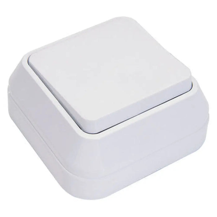 ЕДНОПОЛЮСЕН КЛЮЧ ЗА ОТКРИТ МОНТАЖ БЯЛ IP20 MAKEL MIMOSA