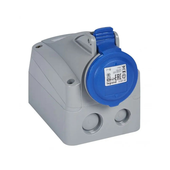 КОНТАКТ ЗА ОТКРИТ МОНТАЖ IP44 2P + E 16A 220/250V LEGRAND