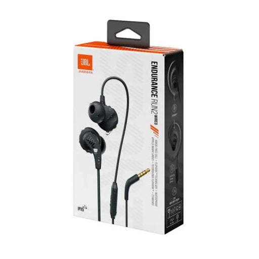 Водоустойчиви кабелни слушалки JBL Endurance Run 2 - черни