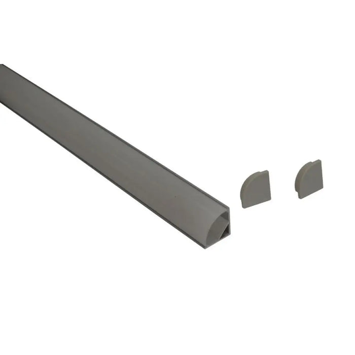 АЛУМИНИЕВ ПРОФИЛ ЗА LED ЛЕНТА ЪГЛОВ ОБЪЛ КАПАК MAT 1M D-IL