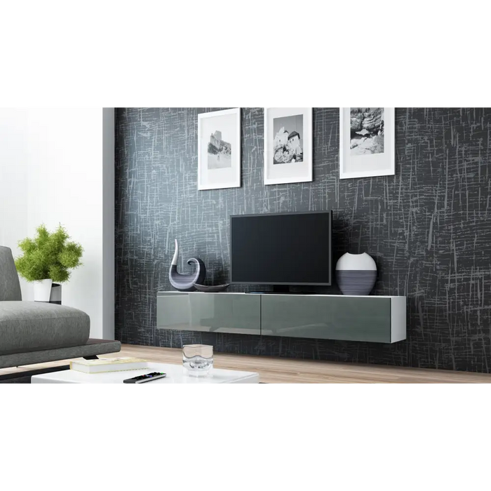 Стойка за телевизор Cama VIGO ’180’ 30/180/40 бяло/сив гланц