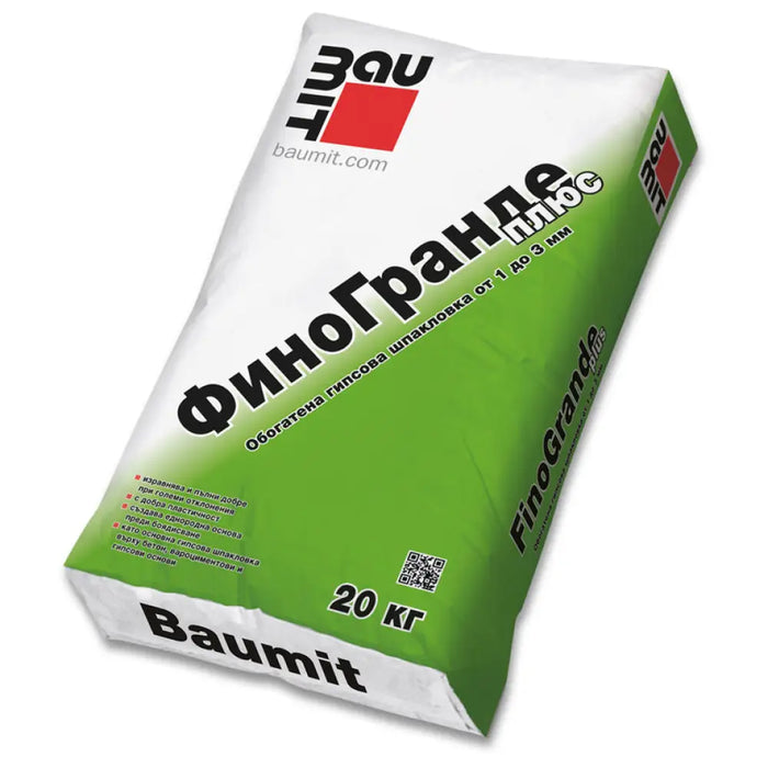 ГИПСОВА ШПАКЛОВКА BAUMIT ФИНОГРАНДЕ