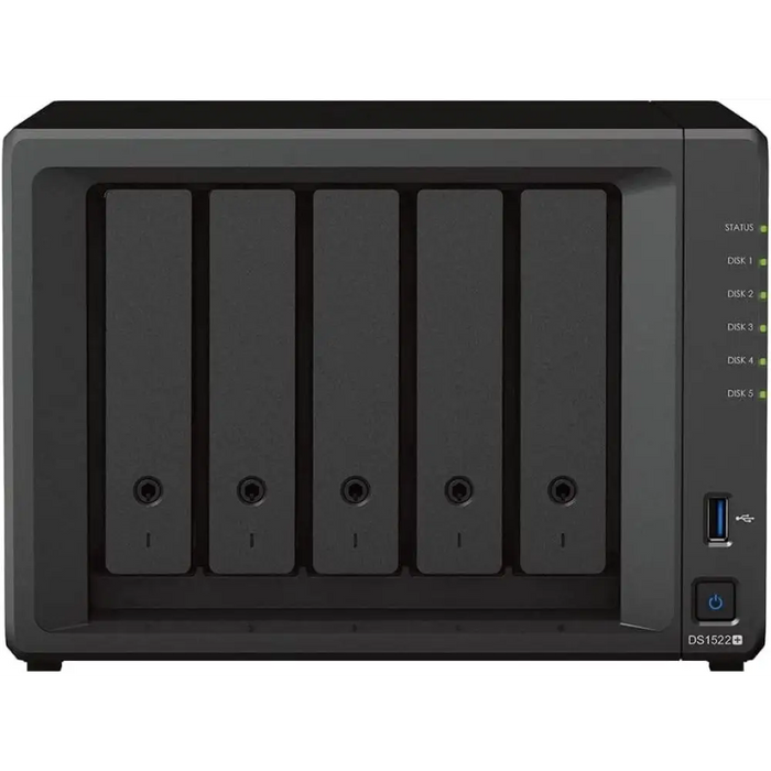Мрежов сторидж Synology DS1522 + За 5 диска До 108TB RAM