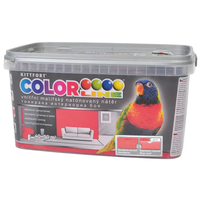 ЦВЕТЕН ЛАТЕКС КОРАЛОВО ЧЕРВЕН 4KG COLOR LINE