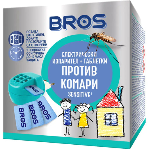 ДЕТСКИ ЕЛ. ИЗПАРИТЕЛ ПРОТИВ КОМАРИ С 10БР. ТАБЛЕТКИ BROS