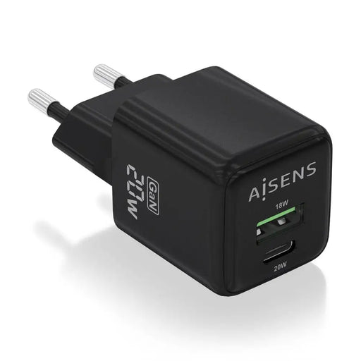 Зарядно за стена Aisens ASCH-20W2P011-BK 20 W Черен (1 броя)