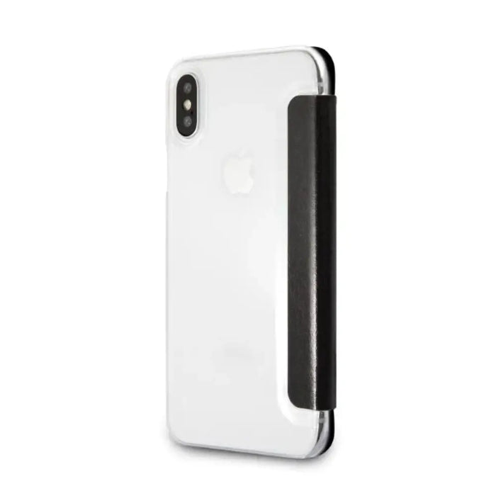 Калъф с блясък на Карл Лагерфелд за iPhone X/Xs - черен