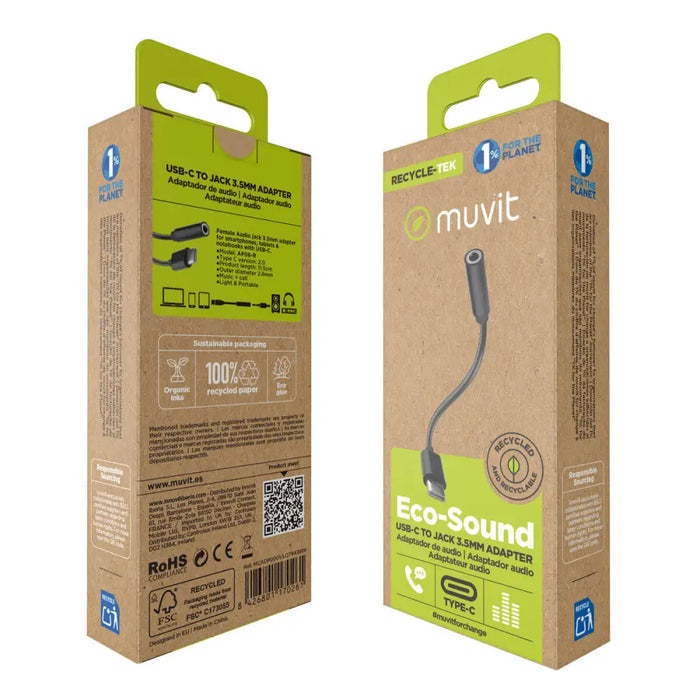 Адаптер за USB-C към Jack 3.5 mm Muvit for Change JDS-C35