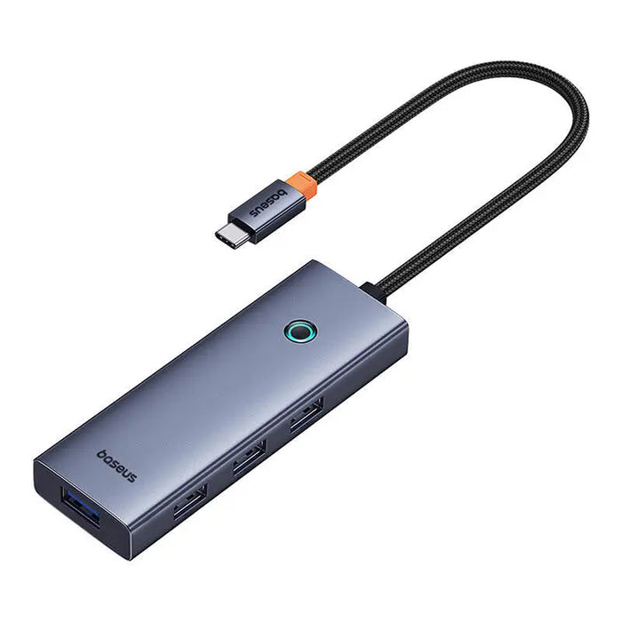 5в1 хъб Baseus UltraJoy 4xUSB 3.0 PD сив