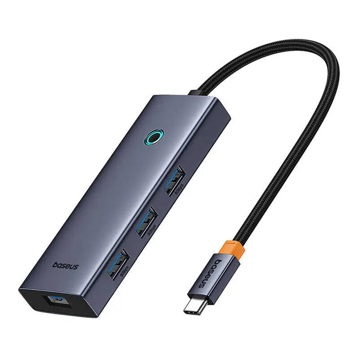 5в1 хъб Baseus UltraJoy 4xUSB 3.0 PD сив