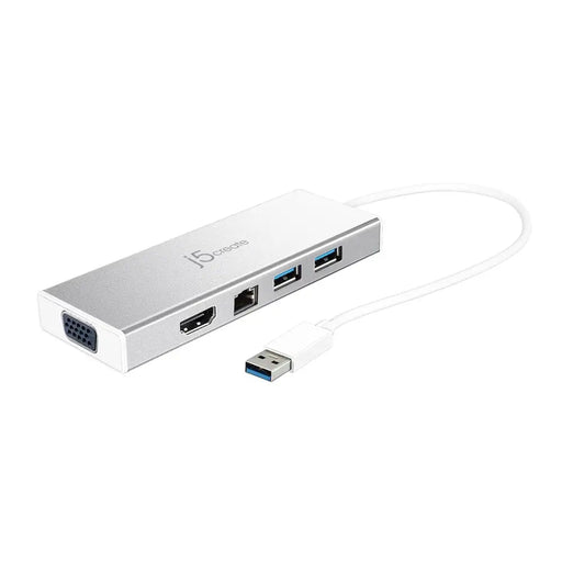 6-портов хъб j5create Mini Dock JUD380 USB 3.0 Gigabit