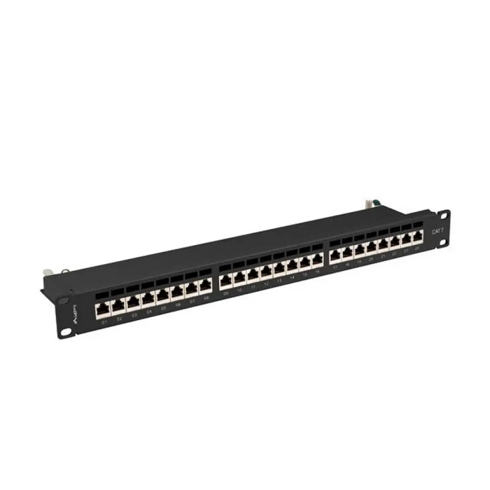 Пач панел Lanberg 24 порта 1U 19’’ CAT.7 ftp с кабелен