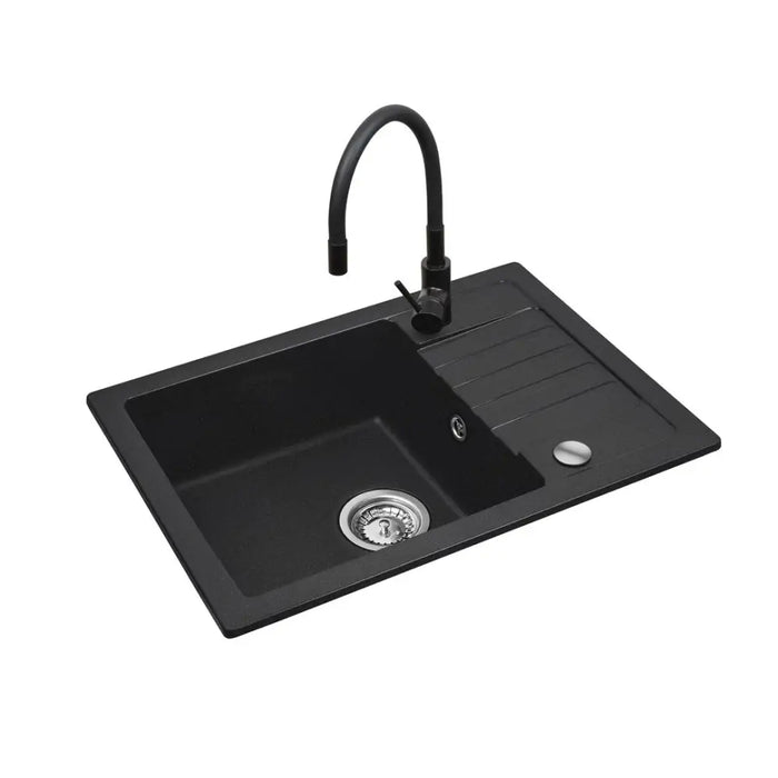 Черен комплект мивка с флекси кран - мивка MAIDSINKS BALI
