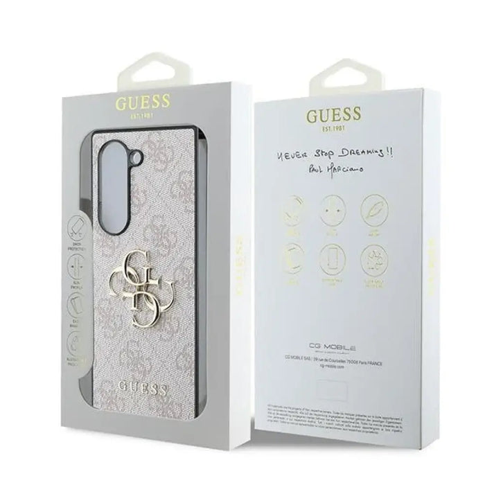 Кожен 4G метален калъф с лого Guess за Samsung Galaxy Z