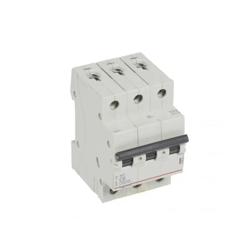 ТРИПОЛЮСЕН АВТОМАТИЧЕН ПРЕКЪСВАЧ RX³-MCB 3P C 6A 6KA LEGRAND